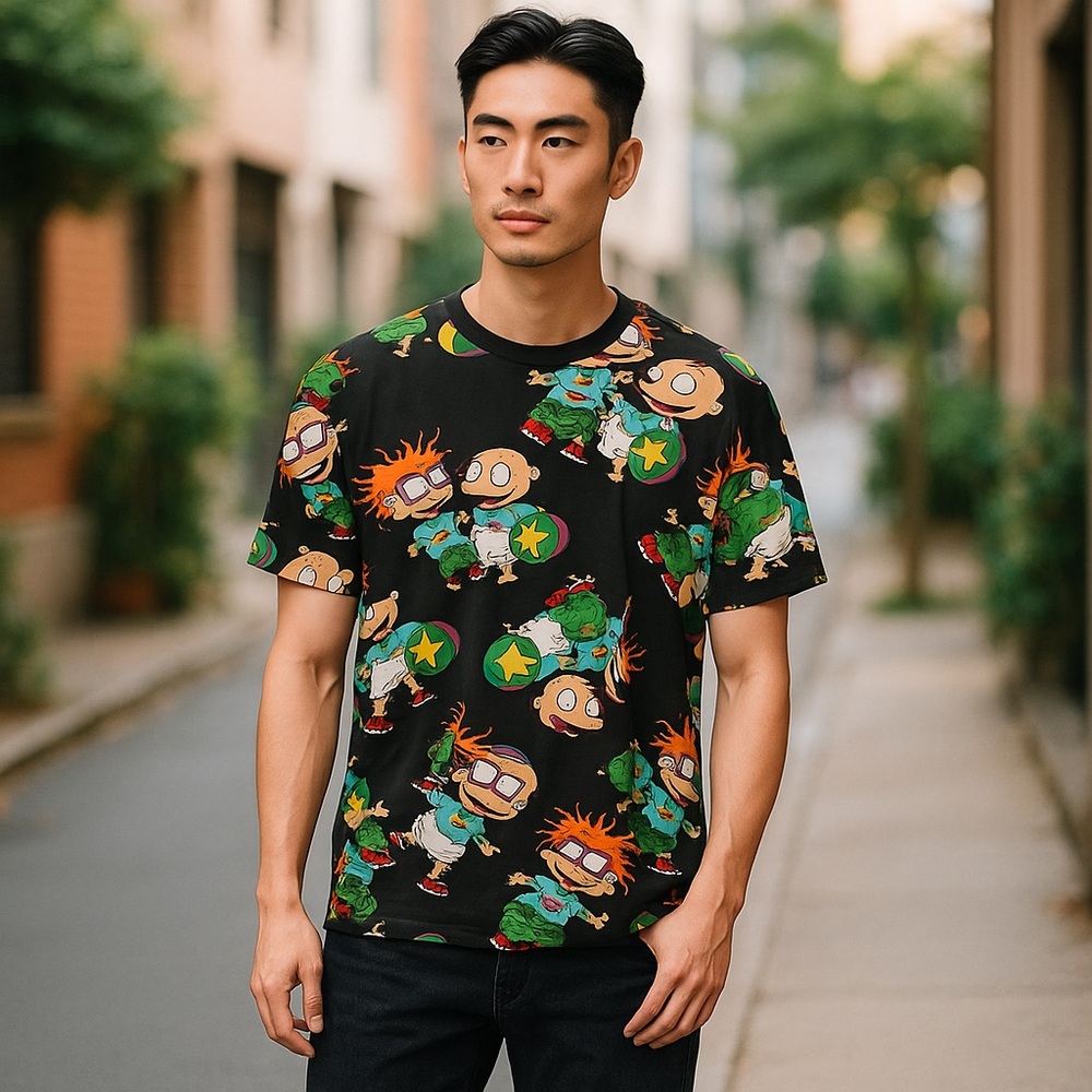 Rugrats 90s Nickelodeon T-Shirt - Black XL